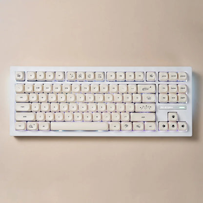 Cute Kitty MOA Profile Keycaps 129 Keys