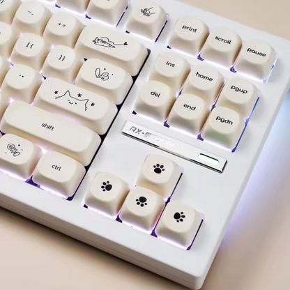 Cute Kitty MOA Profile Keycaps 129 Keys