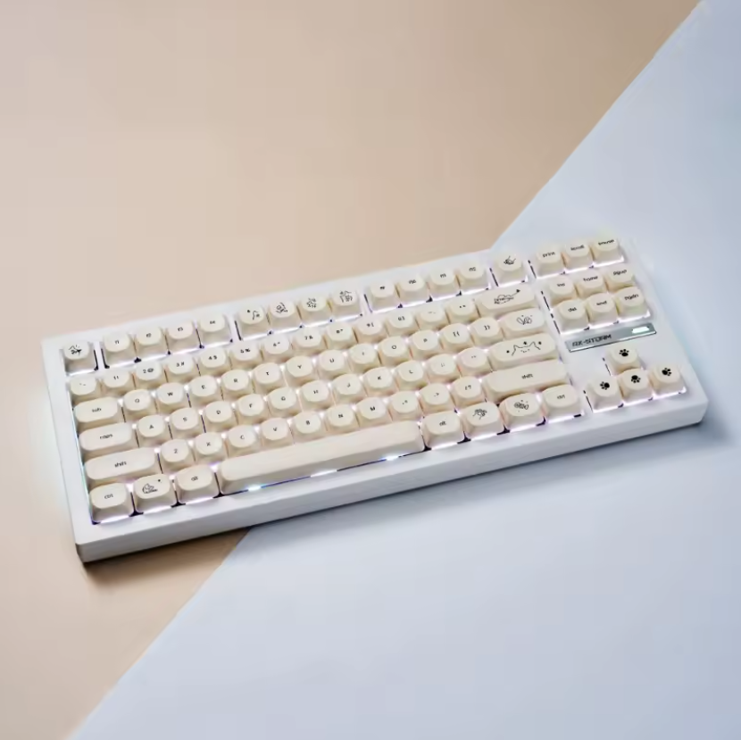 Cute Kitty MOA Profile Keycaps 129 Keys